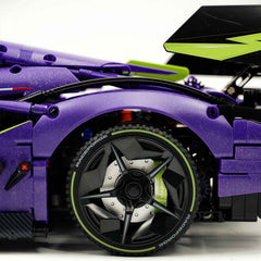 Lamborghini Supercar Comet Purple 1:8 avec télécommande – Fonctions électriques, moteur V10 et finition ciel étoilé personnalisée (3654 pièces)