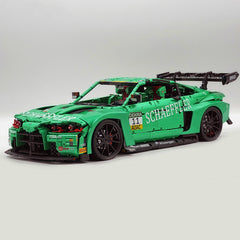 1: 8 BMW M4 GT3 Building Set, Fully Detailed Simulation, Isle of Man Green Custom Edition (4556Pcs)