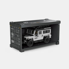 LAND ROVER DEFENDER CAMPER | British Camper Off‑Roader with Container Display Case(676 PCS)