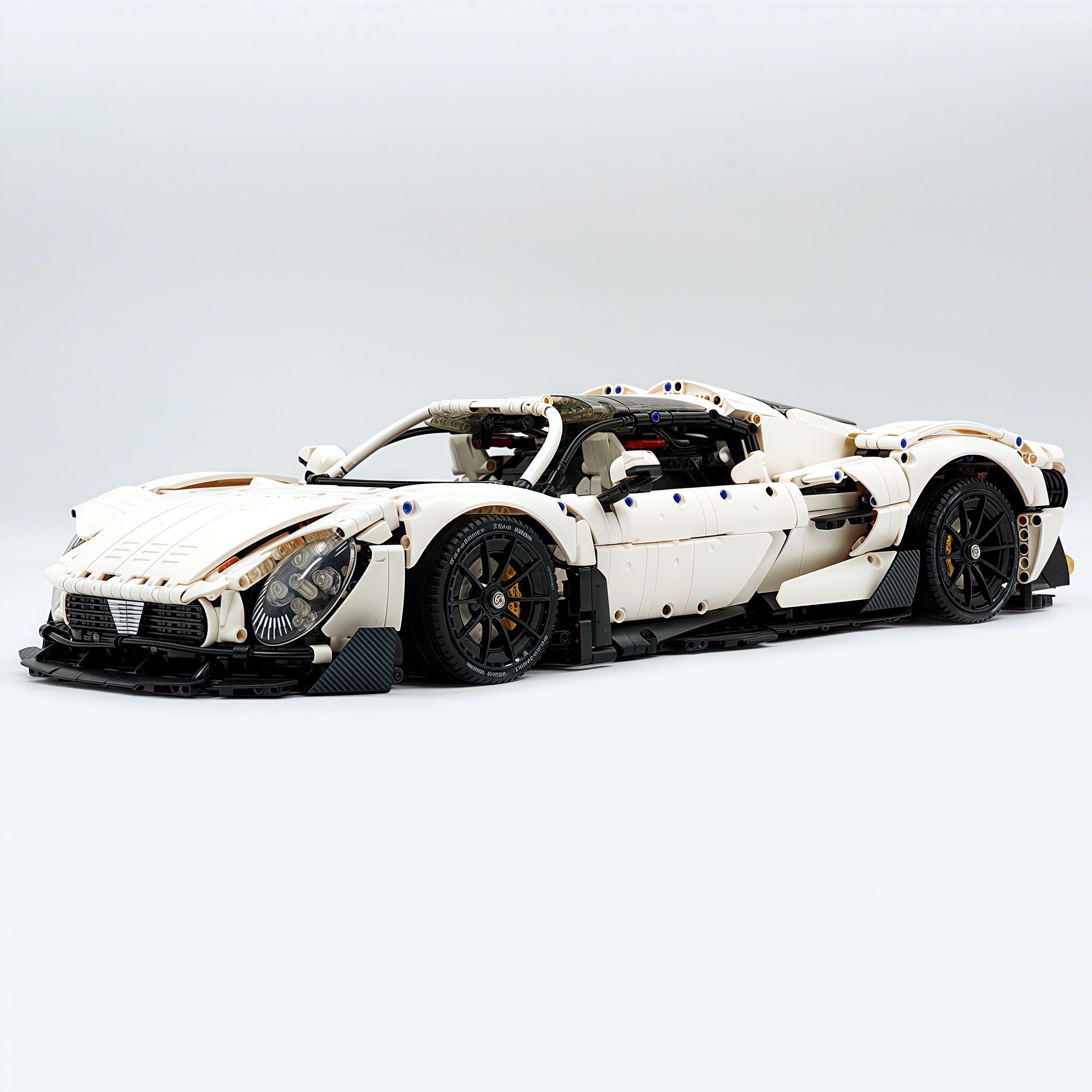 1: 8 Alfa Romeo 33 Stradale Supercar, White Goddess Customized Version (3861 Pcs)