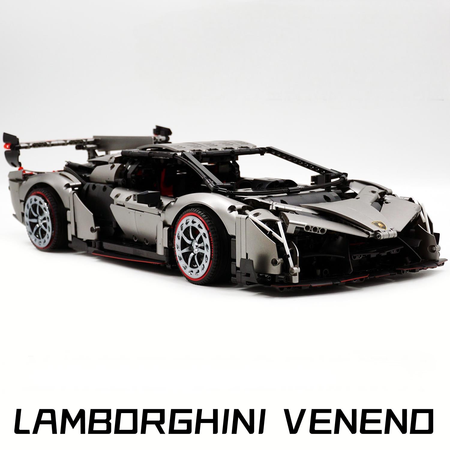 1: 8 Lamborghini VENENO Silver Gray with Remote control, Manual/Electric Air Suspension (4016 Pcs) - BAV BRICK