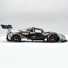 1: 8 McLaren P1 Silver Plating Supercar Building Sets with Remote Control, Electric lift tail, Electric Doors (3568 Pcs)