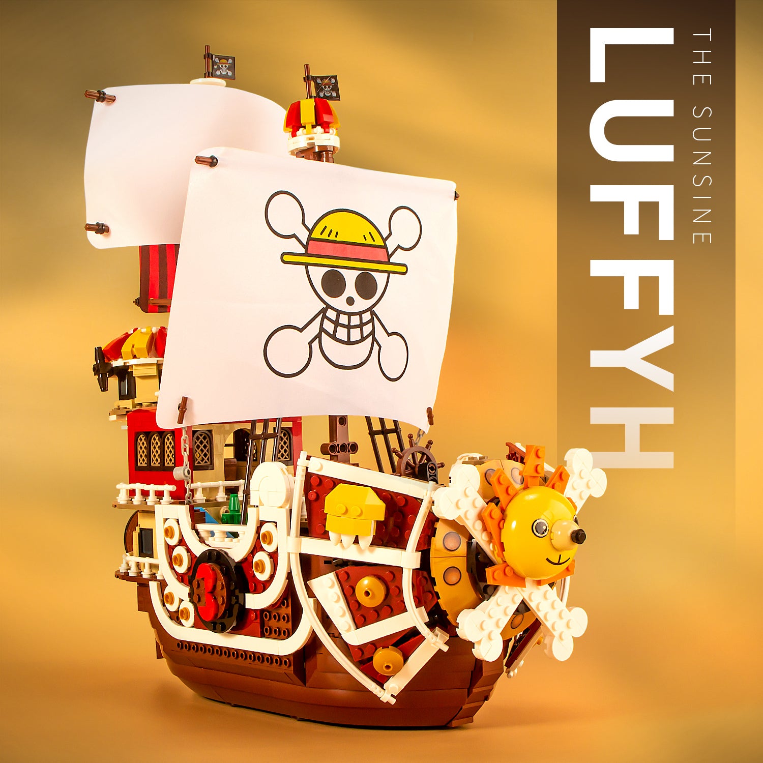 One Piece Pirate Ship Thousand Sunny, Free Dolls (1484 Pcs) - BAV BRICK