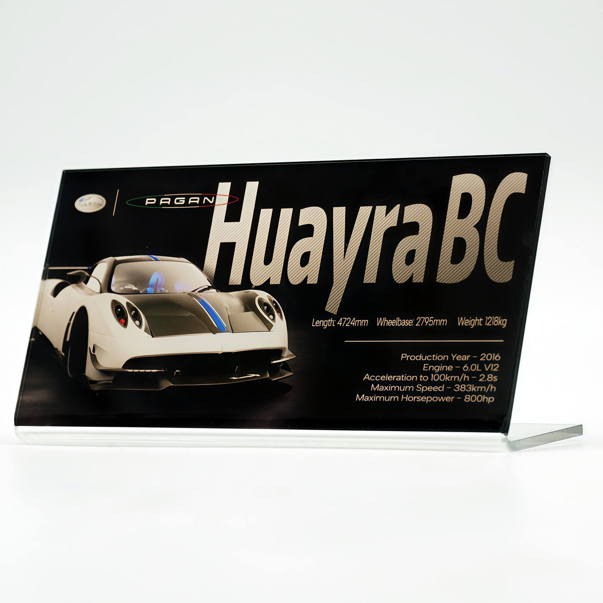 Suitable for Pagani Audi Bugatti Lotus Supercar Series Display Acrylic Nameplate