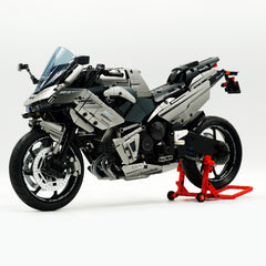 1:5 Kawasaki H2R Motorcycle Buiding Kit with Front and Rear Lights, Exclusive display stand, Adult Collectible Models (2156 Pcs) - BAV BRICK