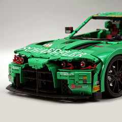 1: 8 BMW M4 GT3 Building Set, Fully Detailed Simulation, Isle of Man Green Custom Edition (4556Pcs)