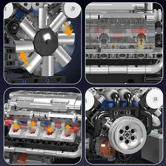 MOTORISED V8 ENGINE (534 PCS)