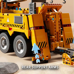 Remote Controlled Road Rescue Truck | Large Pneumatic Crane Trailer Wrecker(4915pcs)