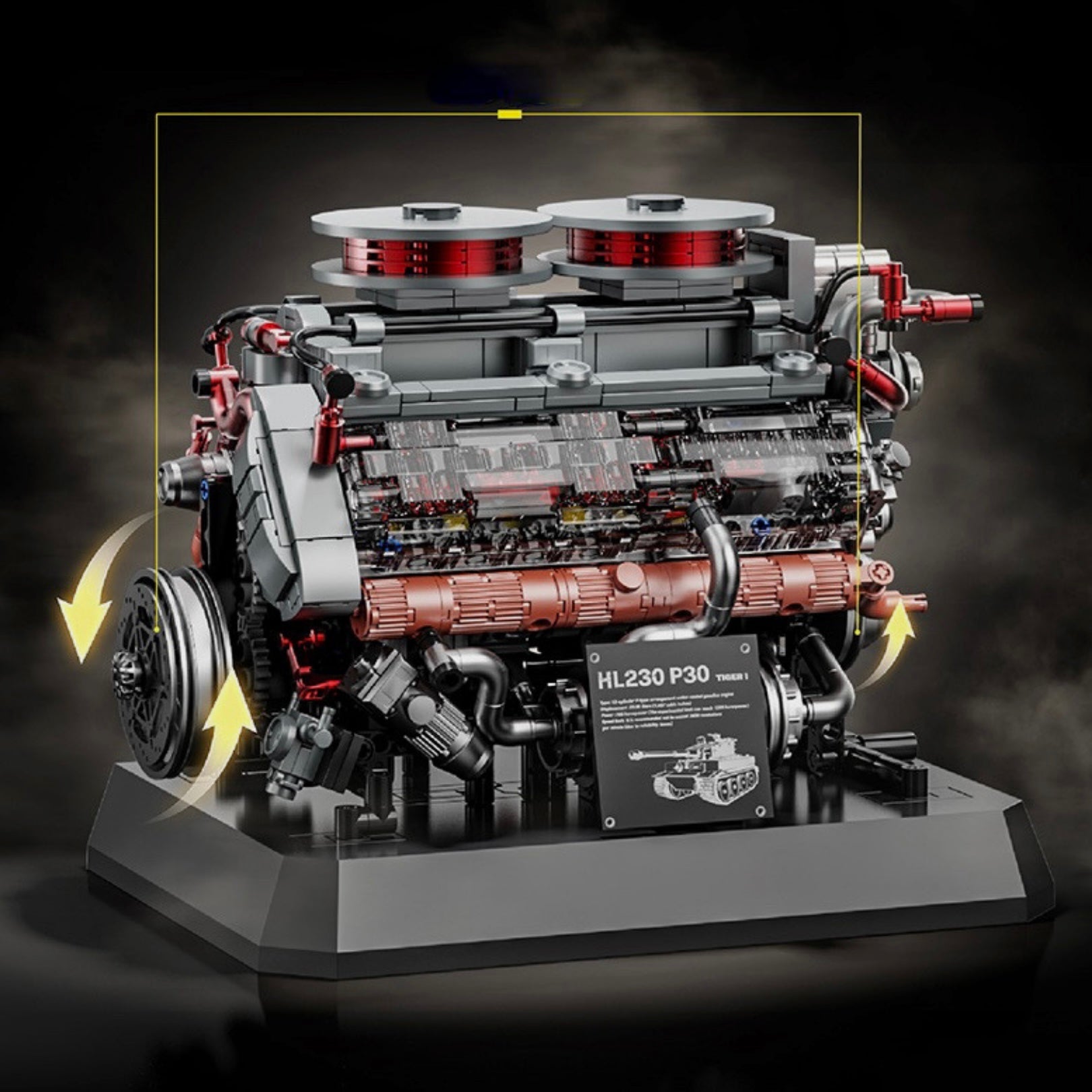 Heavy Tank V12 Engine |  Historic Military Engine Model | 1238 PCS - BAV BRICK