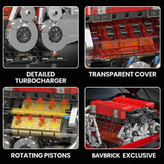 Motorised Red Edition W16 Engine| 958 PCS