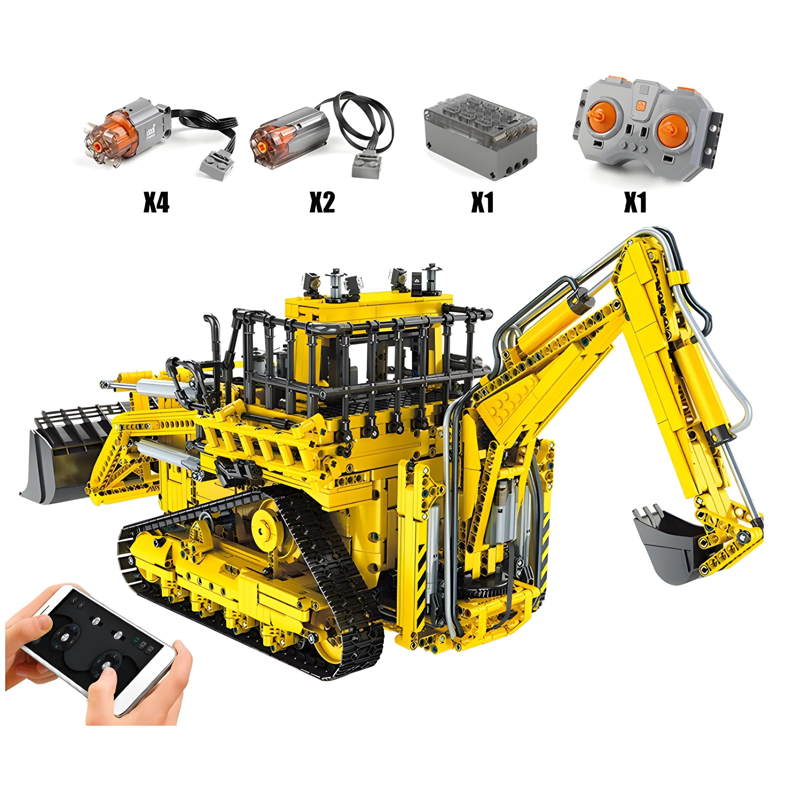 REMOTE CONTROLLED PNEUMATIC BACKHOE LOADER (3960 PCS)