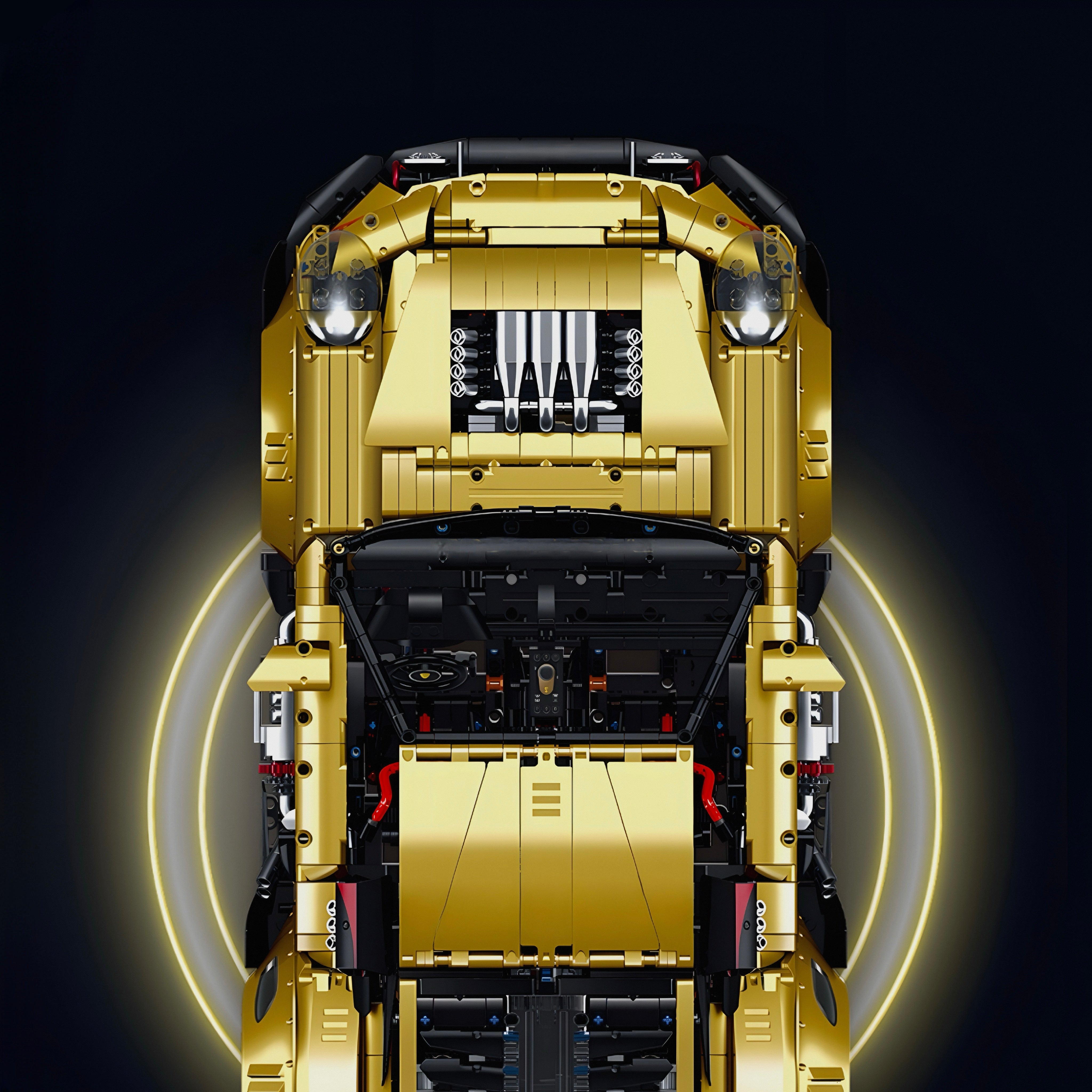 1:8 Porsche GT3 RS Gold Concept | Dual mode switching | 3824+PCS
