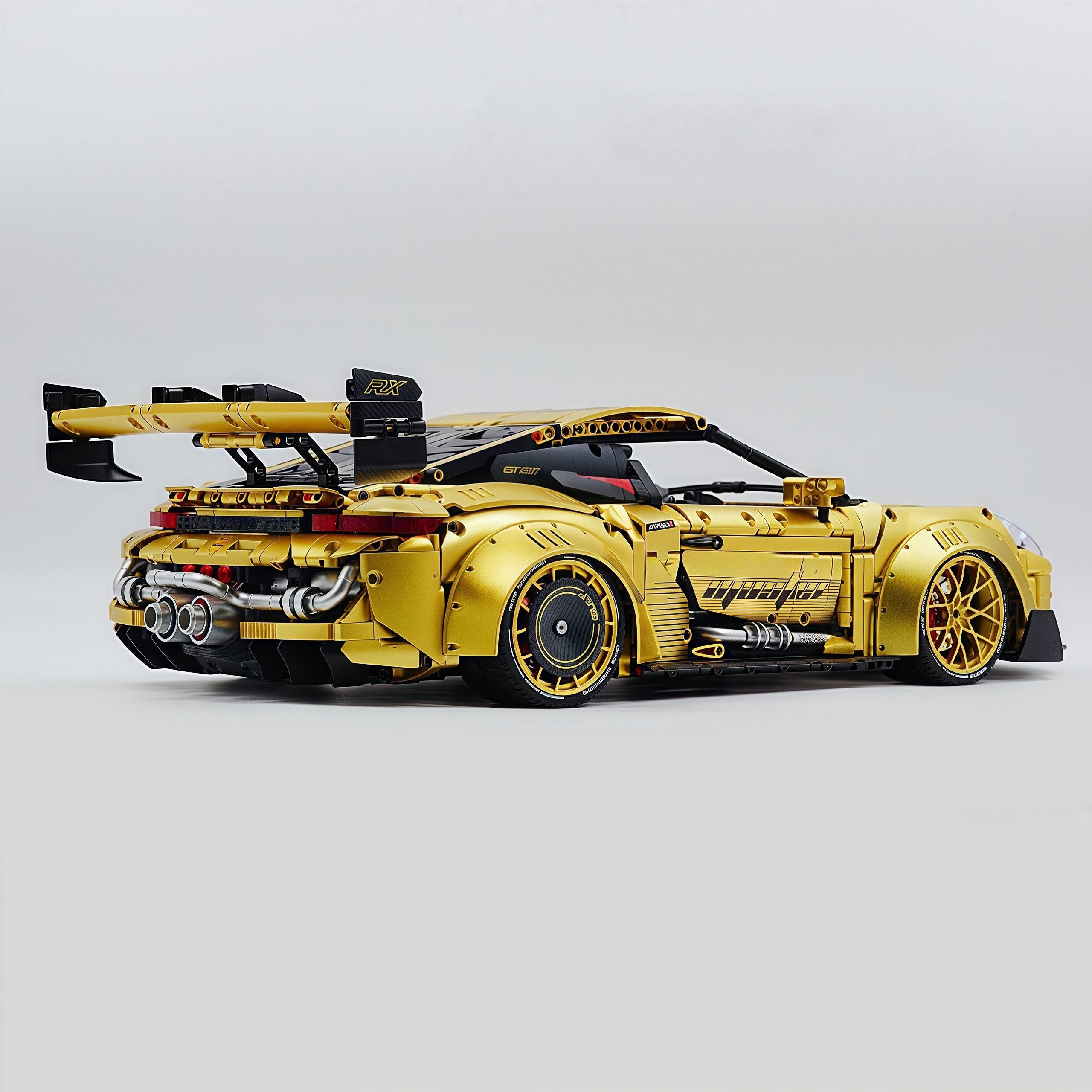 1:8 Porsche GT3 RS Gold Concept | Dual mode switching | 3824+PCS