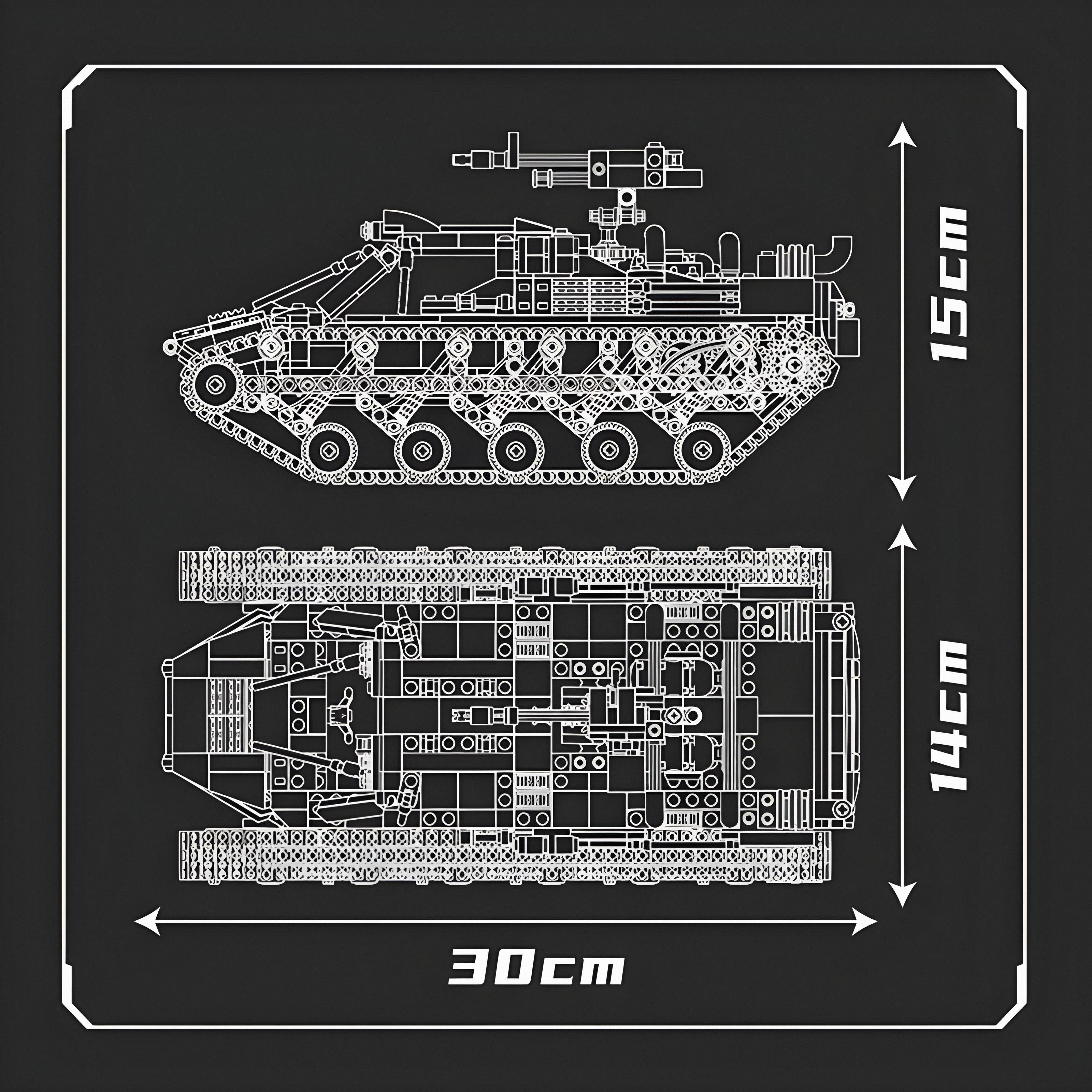 ALL TERRAIN MILITARY TANK EV2 (1047 PCS)