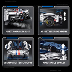 1:8 El Ferrari F80 definitivo | Hipercoche V6 del Cavallino Rampante a control remoto | Edición limitada plateada (3998 piezas)