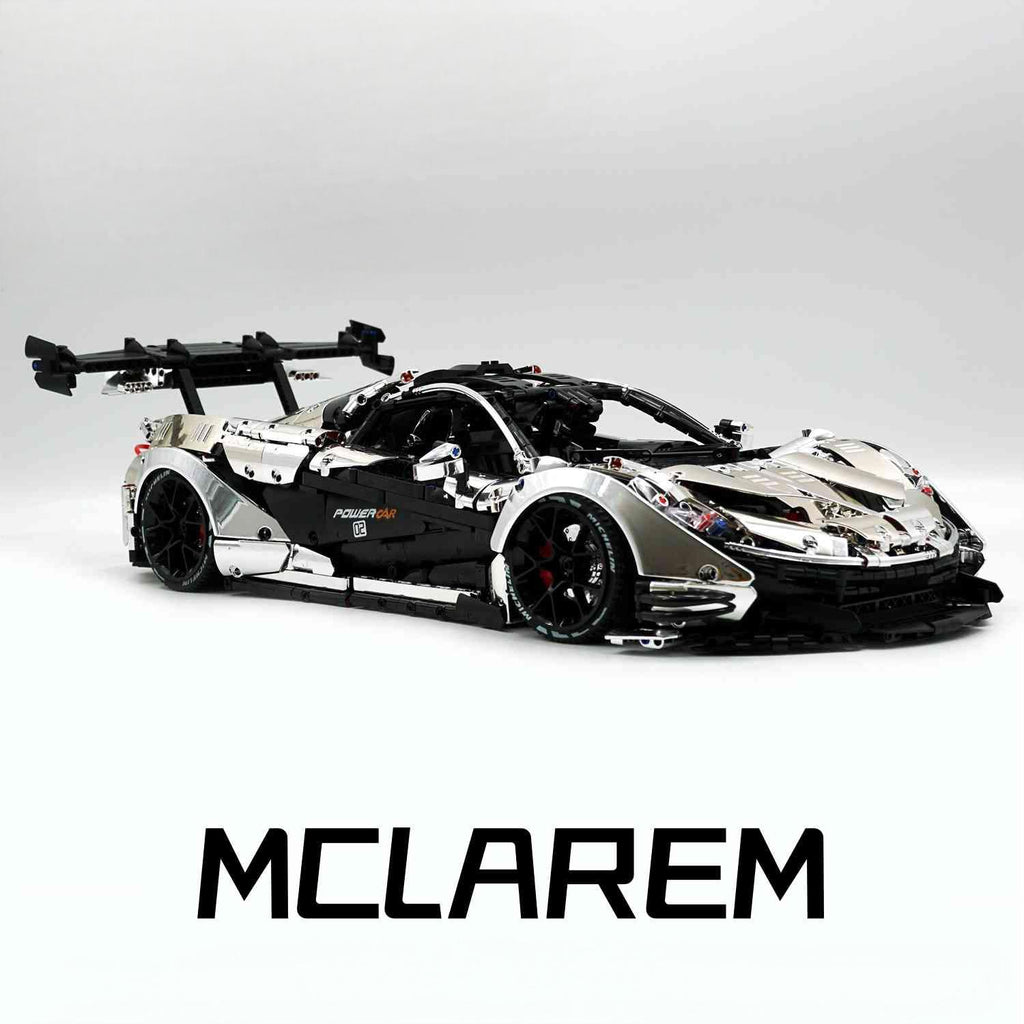 1: 8 McLaren P1 Silver Plating Supercar Building Sets with Remote