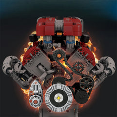 Motorised High-Revving V8 Italian Engine |  Performance Engine Engineering | 1100 PCS - BAV BRICK