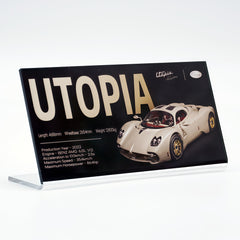 Placa de acrílico para exhibición de la serie Supercar de Pagani, Audi, Bugatti y Lotus. ...
