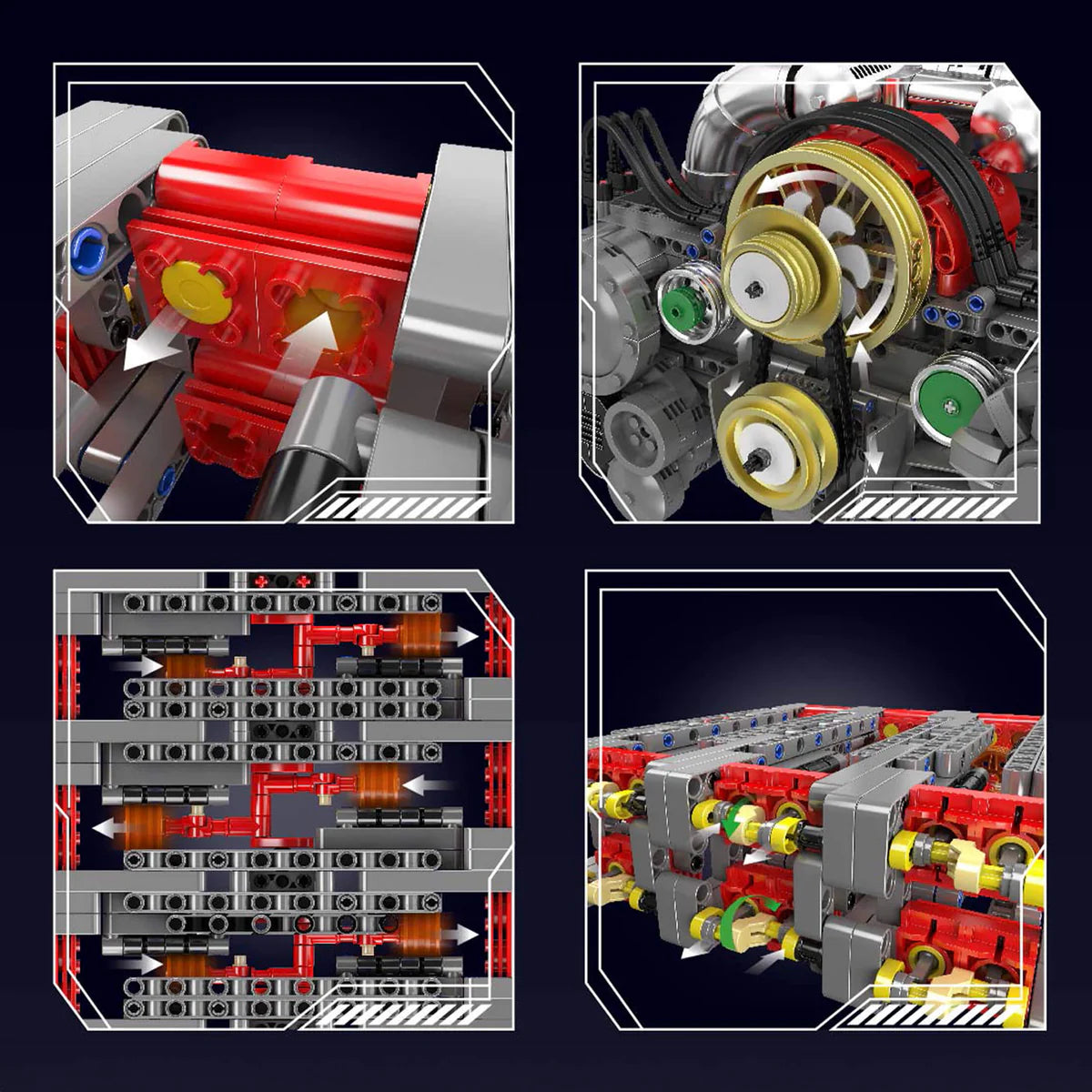 MOTORISED FLAT 6 ENGINE (2376 PCS)