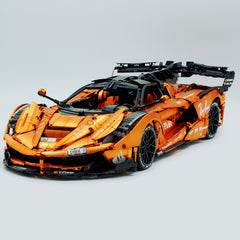 1: 8 LaFerrari FXXK EVO Custom Modified, Orange Gold Color Enamel Paint, Oversized Rear Wing (4739 Pcs)