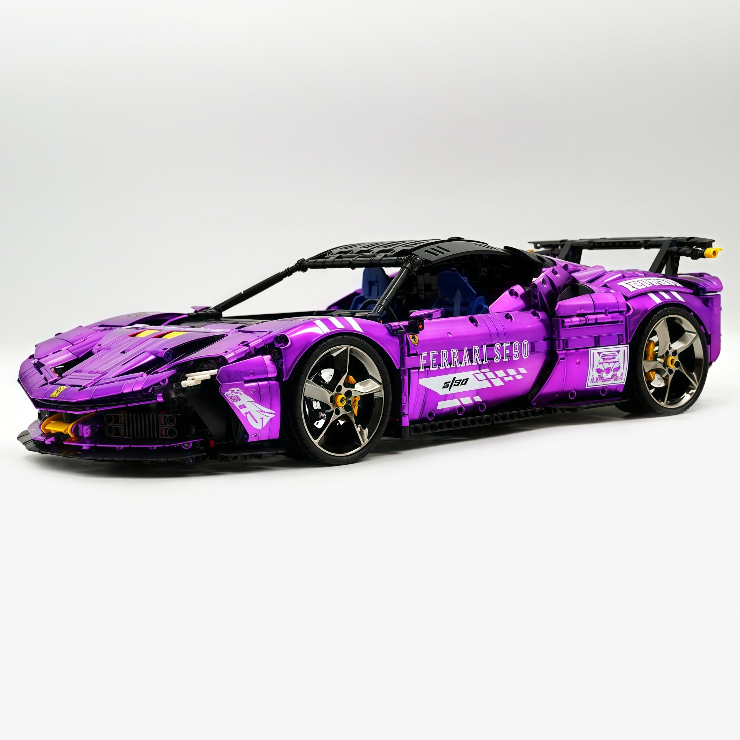 1:8 Ferrari SF90XX Purple Plating Limited Color, The Ultimate Supercar, More Than 12 Features Restored(4100 Pcs)