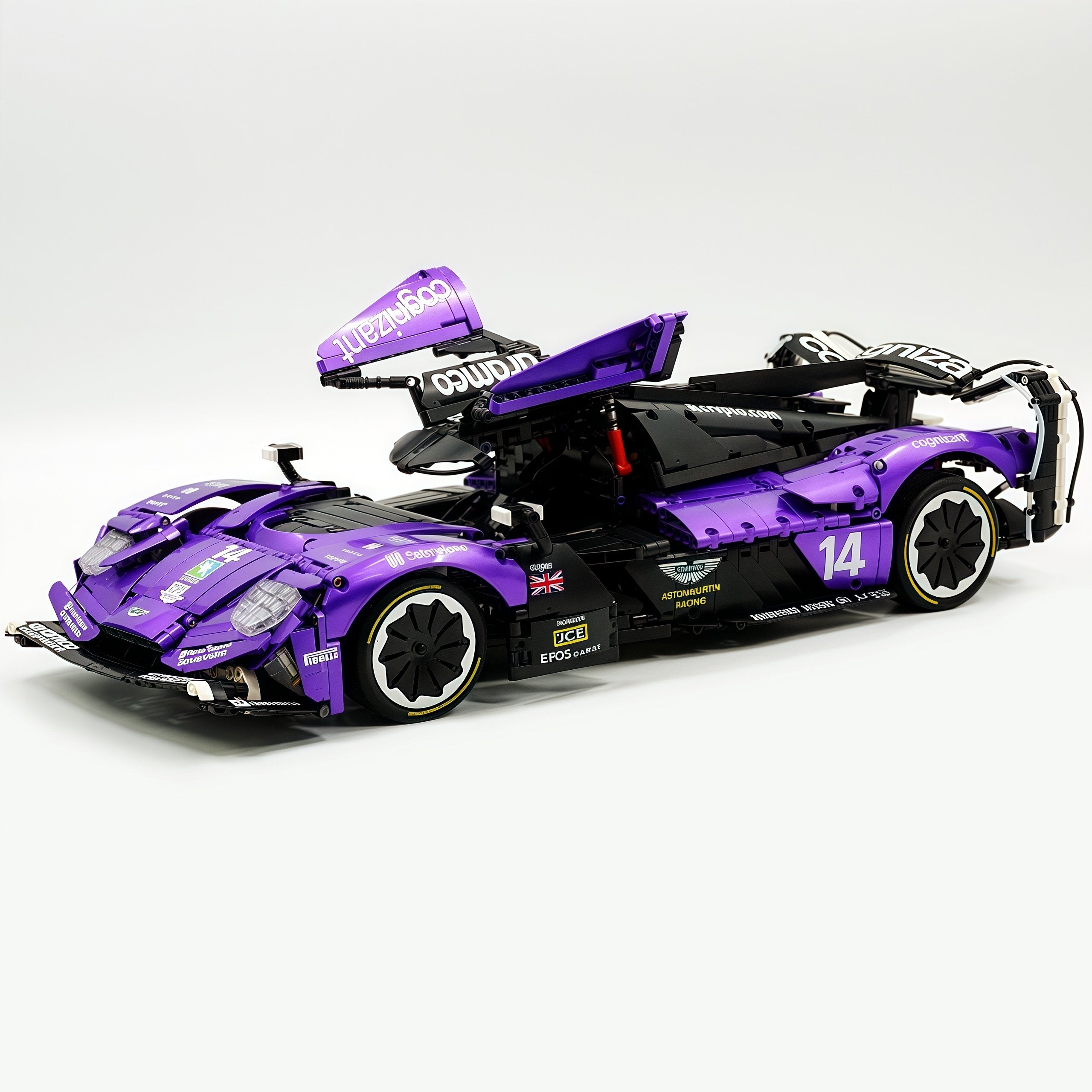 1: 8 Aston Martin Valkyrie Hypercar, Electroplated Purple Customized Version(3869 Pcs)