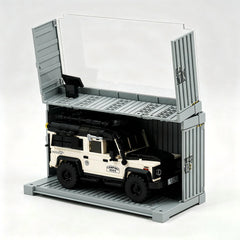 LAND ROVER DEFENDER CAMPER | British Camper Off‑Roader with Container Display Case(676 PCS)