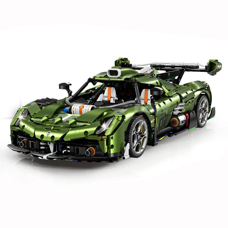 1: 8 Koenigsegg JESKO Supercar with Remote Control, Electric Doors and Rear Spoiler, Electric Air Suspension, Steam Spray System(3838 Pcs) - BAV BRICK