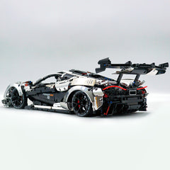 1: 8 McLaren P1 Silver Plating Supercar Building Sets with Remote Control, Electric lift tail, Electric Doors (3568 Pcs)