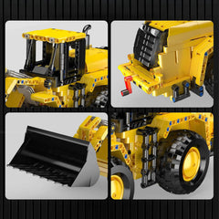 Bulldozer with Movable Front Loading Arm and Liftable Bucket | Heavy Construction Loader(910pcs)