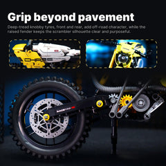 Yellow Scrambler | 1:8 Scale Motorcycle | 510 PCS