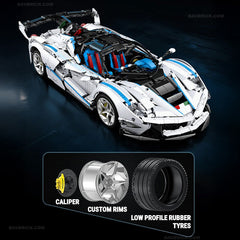 1:8 The Drift LaFerrari FXXK EVO | Pearl White Painting Custom Edition (4580pcs)