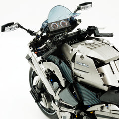 1:5 Kawasaki H2R Motorcycle Buiding Kit with Front and Rear Lights, Exclusive display stand, Adult Collectible Models (2156 Pcs) - BAV BRICK