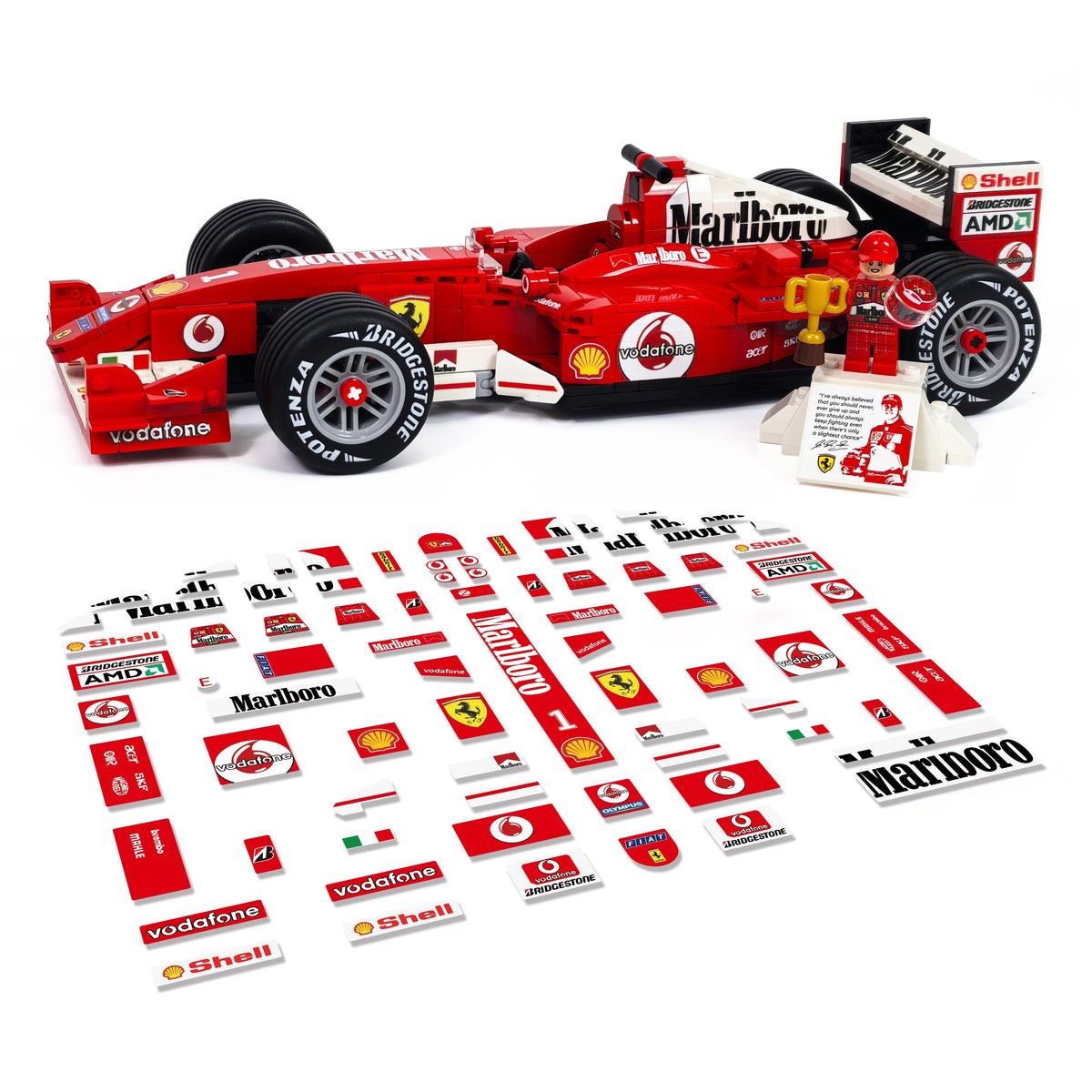 Ferrari F2004 & Michael Schumacher | Exclusive Custom Marlboro Transfer Decals (Not Include car)