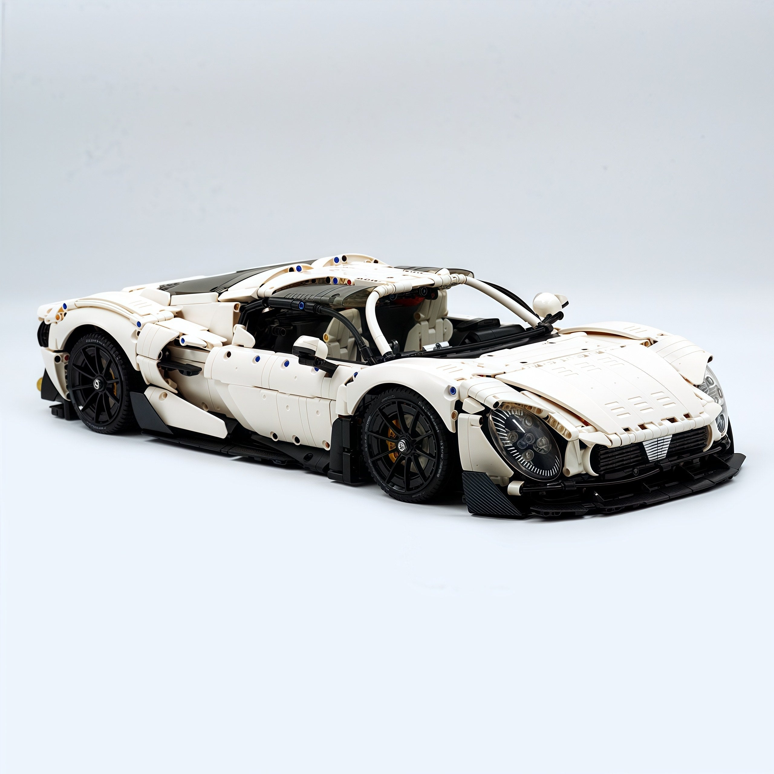 1: 8 Alfa Romeo 33 Stradale Supercar, White Goddess Customized Version (3861 Pcs)