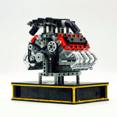 Motorised ENZO Supercar V10 Engine- 1079 Pcs | Electric piston linkage | Comes with base