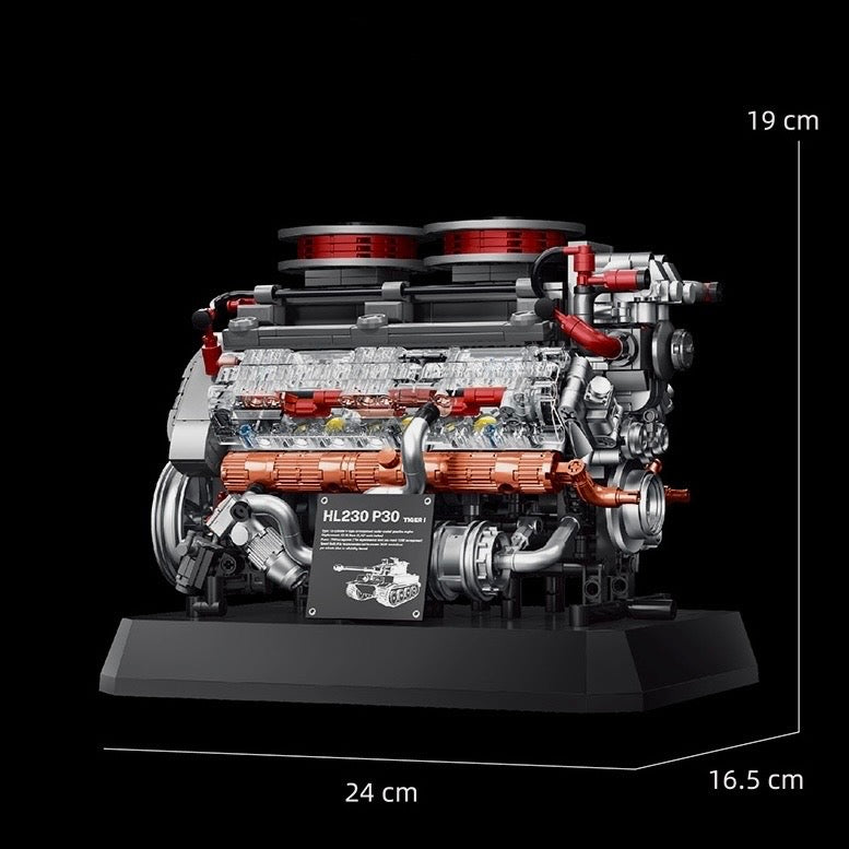 Heavy Tank V12 Engine |  Historic Military Engine Model | 1238 PCS - BAV BRICK