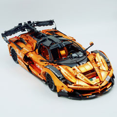 1: 8 LaFerrari FXXK EVO Custom Modified, Orange Gold Color Enamel Paint, Oversized Rear Wing (4739 Pcs)