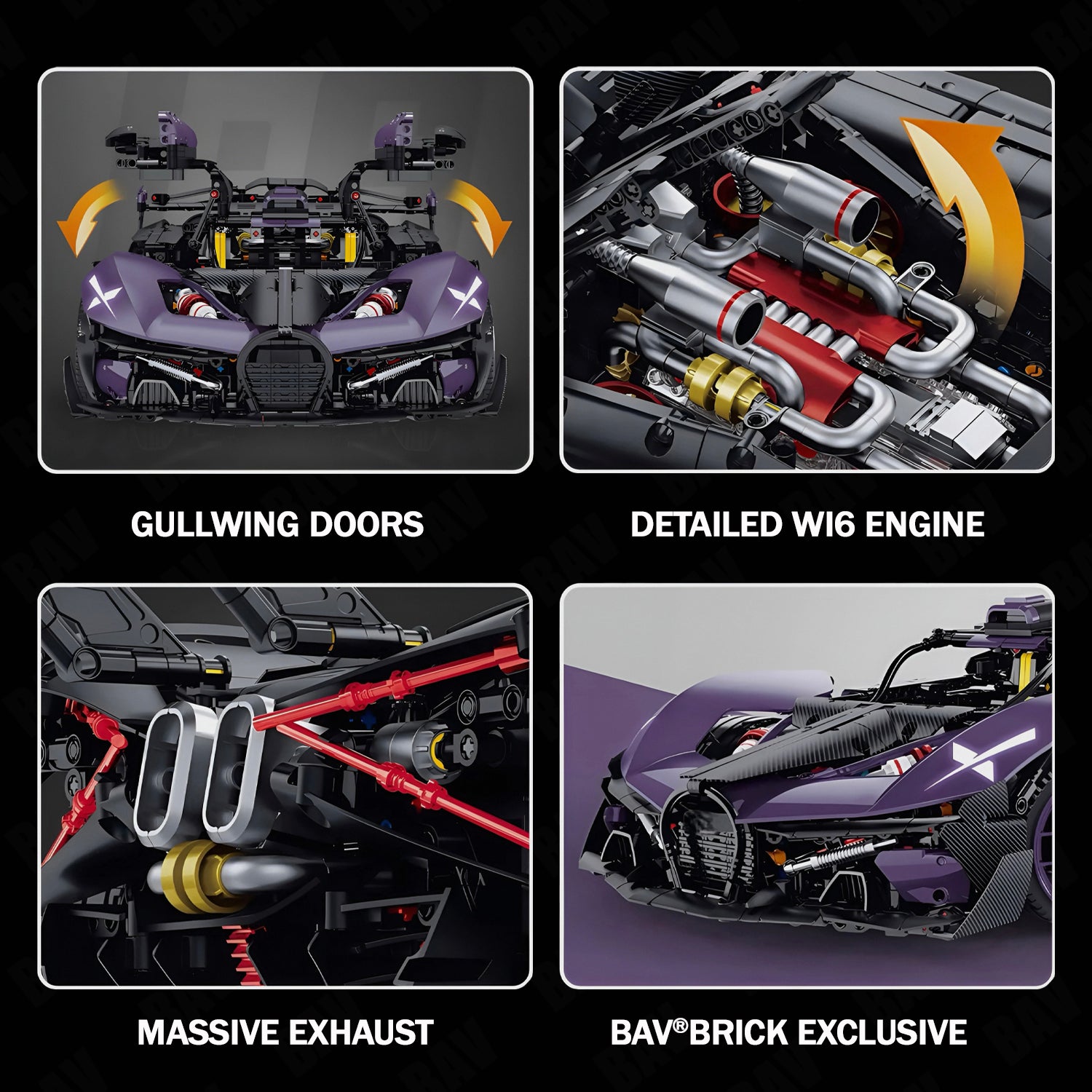 The Ultimate Track-Only 1:8 Bugatti Bolide W16 Hypercar (3332 PCS)