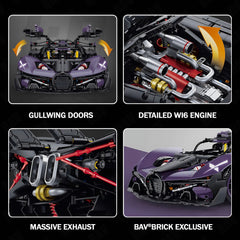 The Ultimate Track-Only 1:8 Bugatti Bolide W16 Hypercar (3332 PCS)