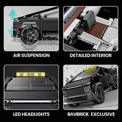 Remote Controlled Futuristic Cyber Utility Truck with Omniwheel Drift(1578pcs)