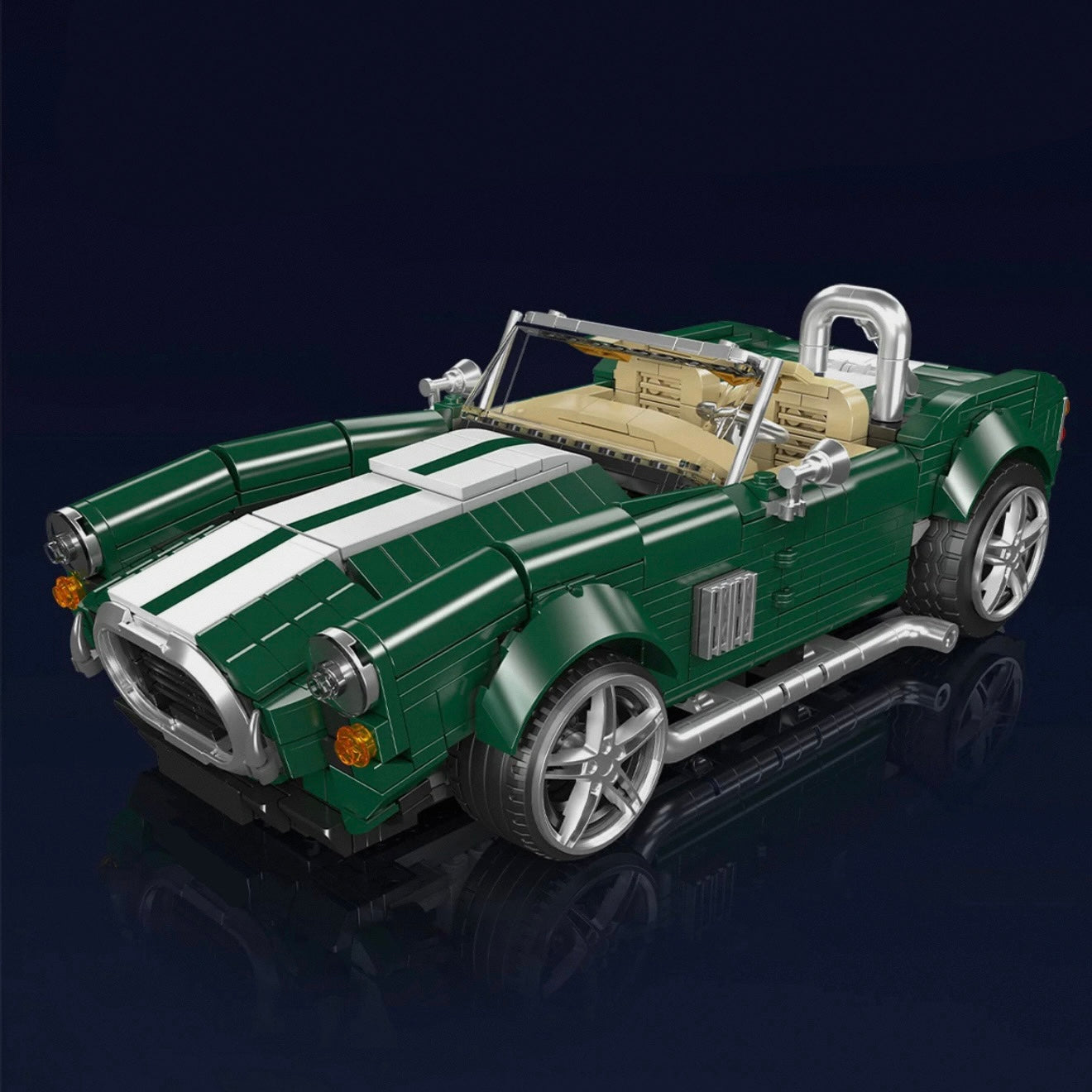 American V8 Classic Roadster |  Vintage Open-Top Sports Car | 1:14 Scale | 1198 PCS - BAV BRICK