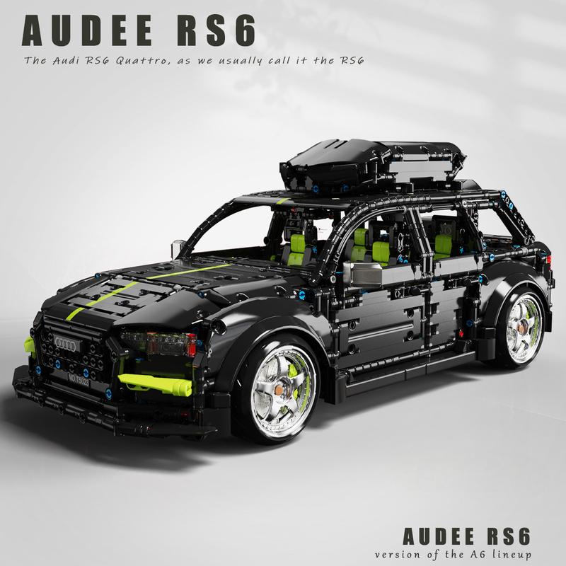 AUDI RS6 Black Warrior Set, High Detail Restoration (2896 Pcs) - BAV BRICK