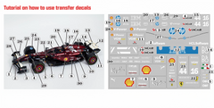 Coche Ferrari SF-25 F1 a escala 1:8 | Edición Borgoña pintada a medida (1900 piezas)