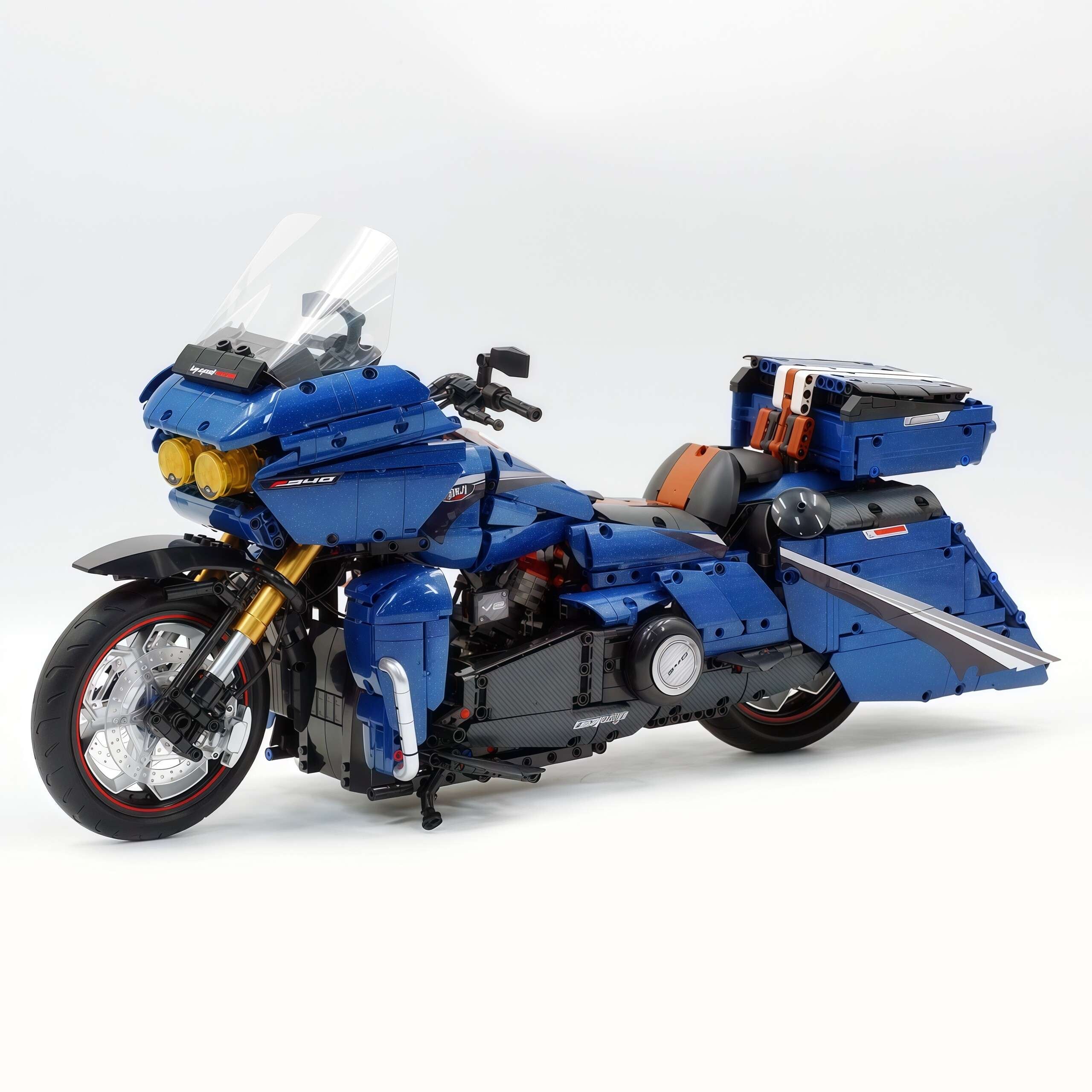1:5 Harley-Davidson Street Glide Motorcycle | Glossy Starry Sky Blue Painted Edition(2410 PCS) - BAV BRICK