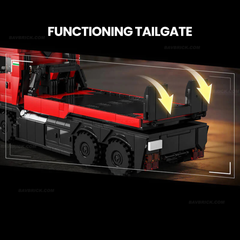 1:24 Red Ferrari Hypercar & Scania Trailer Set(1728pcs)