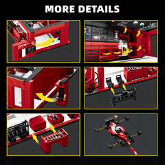Ferrari F1 Race Car and F1 Pit House Set | 2035 PCS