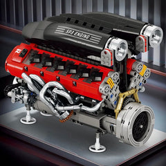 Italian V12 Hypercar Engine |  Motorised Supercar Engine Model | 1240 PCS - BAV BRICK