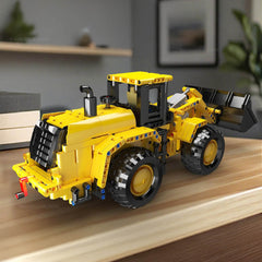 Bulldozer with Movable Front Loading Arm and Liftable Bucket | Heavy Construction Loader(910pcs)