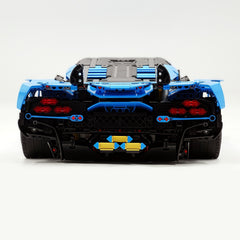 1: 8 Lamborghini One Off: Auténtica, Paint Pearl Blue Version, Motorized Convertible Switch Mode, Full Vehicle Motorization (3392 Pcs)